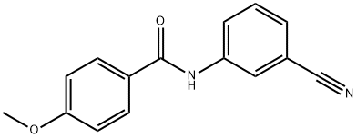 N-(3-氰基苯基)-4-甲氧基苯甲酰胺 结构式