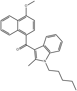 2-Methyl-1-pentyl-3-(4-Methoxynaphthoyl)indole 结构式