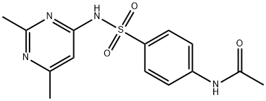 N-[4-[[(2,6-dimethyl-4-pyrimidinyl)amino]sulphonyl]phenyl]acetamide 结构式