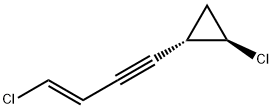 Cyclopropane, 1-chloro-2-[(3E)-4-chloro-3-buten-1-ynyl]-, (1R,2S)- (9CI) 结构式