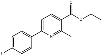 ETHYL 6-(4-FLUOROPHENYL)-2-METHYLPYRIDINE-3-CARBOXYLATE 结构式