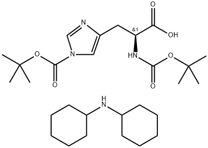 双叔丁氧羰酰基组氨酸二环己胺盐 结构式