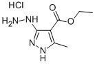 ethyl 3-hydrazino-5-methyl-1H-pyrazole-4-carboxylate monohydrochloride 结构式