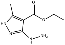 ethyl 3-hydrazino-5-methyl-1H-pyrazole-4-carboxylate 结构式