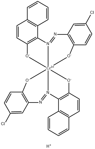 1-[(5-氯-2-羟基苯基)偶氮]-2-萘酚铬配合物 结构式