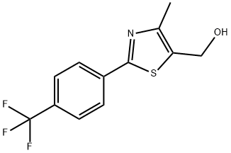 [4-甲基-2-(4-(三氟甲基)苯酚)-1,3-噻唑-5-基]甲醇 结构式