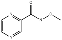 N-甲氧基-N-甲基-吡嗪-2-甲酰胺 结构式