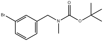 (3-溴苄基)-甲基氨基甲酸叔丁酯 结构式