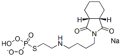 sodium (3aR,7aS)-2-[4-[2-(hydroxy-oxido-phosphoryl)sulfanylethylamino] butyl]-3a,4,5,6,7,7a-hexahydroisoindole-1,3-dione 结构式