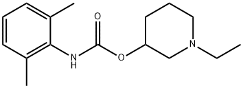 N-(2,6-Dimethylphenyl)carbamic acid 1-ethyl-3-piperidinyl ester 结构式