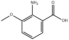 2-氨基-3-甲氧基苯甲酸 结构式