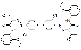 2,2'-[(3,3'-dichloro[1,1'-biphenyl]-4,4'-diyl)bis(azo)]bis[N-(2-ethoxyphenyl)-3-oxobutyramide] 结构式
