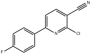 2-氯-6-(4-氟苯基)烟酸腈 结构式