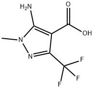 5-氨基-1-甲基-3-三氟甲基-1H-吡唑-4-羧酸 结构式