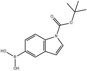 1-(TERT-BUTOXYCARBONYL)-1H-INDOL-5-YLBORONIC ACID 结构式