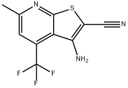 3-氨基-6-甲基-4-(三氟甲基)噻吩[2,3-B]吡啶-2-甲腈 结构式
