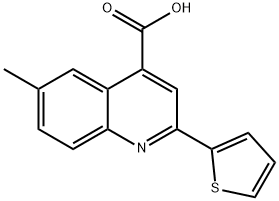 6-甲基-2-噻吩-2-基-喹啉-4-羧酸 结构式