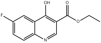 6-氟-4-羟基喹啉-3-甲酸乙酯 结构式