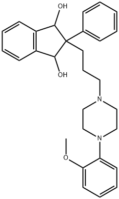 2-[3-[4-(2-methoxyphenyl)piperazin-1-yl]propyl]-2-phenyl-1,3-dihydroin dene-1,3-diol 结构式