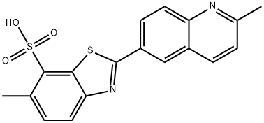 6-methyl-2-(2-methyl-6-quinolyl)benzothiazole-7-sulphonic acid  结构式