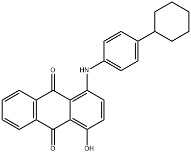 1-[(4-Cyclohexylphenyl)amino]-4-hydroxy-9,10-anthracenedione 结构式