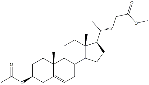 3β-Acetoxychola-5-ene-24-oic acid methyl ester 结构式