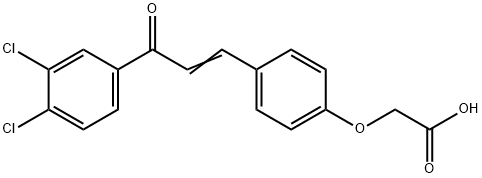 [4-[3-(3,4-DICHLOROPHENYL)-3-OXO-1-PROPENYL]PHENOXY-ACETIC ACID 结构式