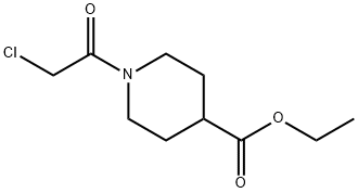 1-(2-氯乙酰基)-4-哌啶甲酸乙酯 结构式