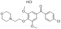 4'-chloro-3,5-dimethoxy-4-(2-morpholinoethoxy)benzophenone hydrochloride 结构式