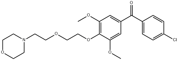 4'-Chloro-3,5-dimethoxy-4-[2-(2-morpholinoethoxy)ethoxy]benzophenone 结构式