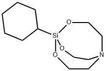 1-Cyclohexyl-2,8,9-trioxa-5-aza-1-silabicyclo[3.3.3]undecane 结构式