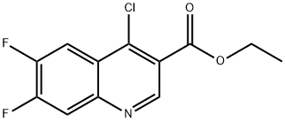 4-氯-6,7-二氟-3-喹啉羧酸乙酯 结构式