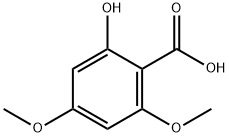 2-羟基-4,6-二甲氧基苯甲酸 结构式