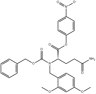 N5-[(2,4-Dimethoxyphenyl)methyl]-N2-[(benzyloxy)carbonyl]-L-glutamine 4-nitrophenyl ester 结构式