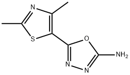 5-(2,4-dimethyl-1,3-thiazol-5-yl)-1,3,4-oxadiazol-2-amine(SALTDATA: FREE) 结构式