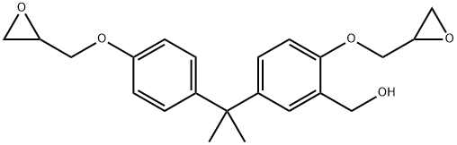 5-[1-methyl-1-[4-(oxiranylmethoxy)phenyl]ethyl]-2-(oxiranylmethoxy)benzyl alcohol  结构式