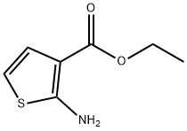 2-氨基噻吩-3-甲酸乙酯 结构式