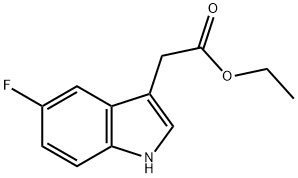 (5-fluoro-1H-indol-3-yl)acetic acid ethyl ester 结构式