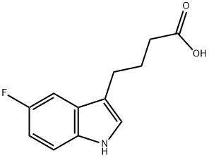 5-氟吲哚-3-丁酸 结构式