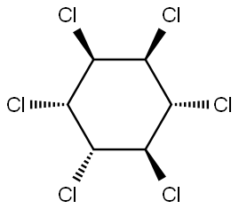 alpha-1,2,3,4,5,6-Hexachlorocyclohexane 结构式