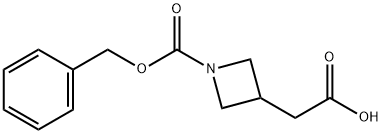 2-(1-苄氧基羰基氮杂啶-3-基)乙酸 结构式