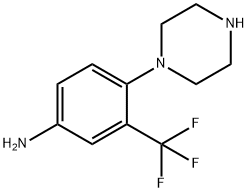 4-(哌嗪-1-基)-3-(三氟甲基)苯胺 结构式