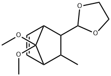 1,3-Dioxolane, 2-(7,7-dimethoxy-3-methyl-bicyclo(2.2.1)hept-5-en-2-yl) - 结构式