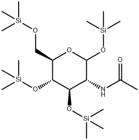 2-Acetylamino-1-O,3-O,4-O,6-O-tetrakis(trimethylsilyl)-2-deoxy-D-glucopyranose 结构式