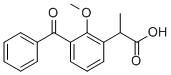 3-benzoyl-2-methoxyhydratropic acid 结构式