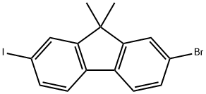 2-溴-7-碘-9,9-二甲基芴 结构式