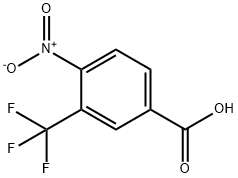 4-硝基-3-(三氟甲基)苯甲酸 结构式