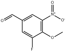 3-FLUORO-4-METHOXY-5-NITROBENZALDEHYDE 结构式