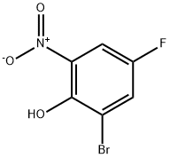 2-BROMO-4-FLUORO-6-NITROPHENOL 结构式