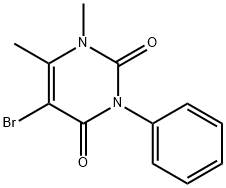 5-Bromo-1,6-dimethyl-3-phenylpyrimidine-2,4(1H,3H)-dione 结构式